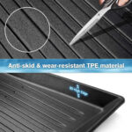 Black TPE Plastic Weather F&R Floor Mats for Tesla 24 Model 3 - Image 3