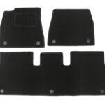 Black TPE Plastic F&R Floor Mats Carpet for Tesla 24 Model 3