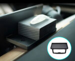 Black ABS Hidden Behind Screen Tray Organizer Tissue Holder for Tesla Model 3/Y - Image 4
