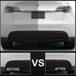 Black Housing Full LED Rear Bumper Fog Reflex Lamp for Tesla Model Y - Image 4