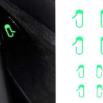 Fluorescent Door Exit Button Decal Stickers for Tesla Model 3/Y