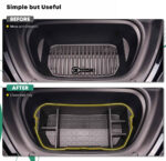 Black TPE Frunk Storage Box Organizer for Tesla 21-24 Model Y - Image 2