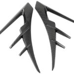 Glossy Carbon Side Camera Wolf Teeth Style Trim Covers for Tesla 20-23.6 Model Y