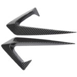 Glossy Carbon Side Camera Aero Blade Trims Covers for Tesla 17-22 Model 3