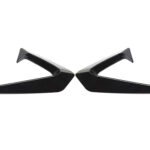 Glossy Black Side Camera Aero Blade Trims Covers for Tesla 17-22 Model 3