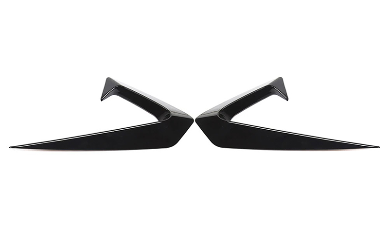 C33435 Glossy Black Side Camera Aero Blade Trims Covers for Tesla 17-22 Model 3 - Image 1