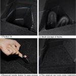 Black Rear Storage Box w/ Cover for Tesla 24 Model 3 - Image 3