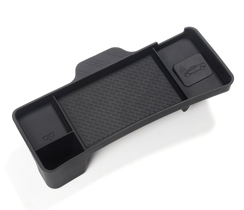 C33449 Black Silicone Rear Screen Stand Storage Tray Organizer for Tesla 24 Model 3 - Image 1