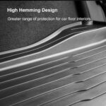 Black TPE Plastic Weather F&R Floor Mats w/ Pattern for Tesla 24 Model 3 - Image 2