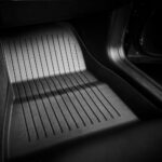 Black TPE Plastic Weather F&R Floor Mats w/ Pattern for Tesla 24 Model 3 - Image 3