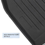 Black TPE Plastic Weather F&R Floor Mats w/ Pattern for Tesla 24 Model 3 - Image 4