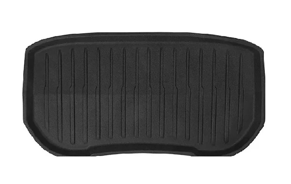 C33454 Black TPE Plastic Weather Frunk Mat w/ Pattern for Tesla 24 Model 3 - Image 1