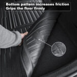 Black TPE Plastic Large Trunk Mat w/ Pattern for Tesla 24 Model 3 - Image 4