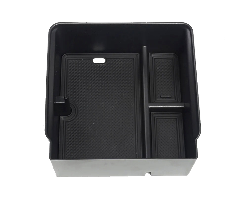 C33460 Black ABS Central Control Armrest Storage Box w/ PVC Pad for Tesla 24 Model 3 - Image 1