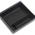 Black Central Control Middle Storage Box w/ PVC Pad for Tesla 24 Model 3