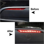 Black Housing Full LED Rear Bumper Fog Reflex Lamp for Tesla 17-23 Model 3 - Image 3