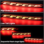 Black Housing Full LED Rear Bumper Fog Reflex Lamp for Tesla 17-23 Model 3 - Image 4