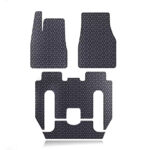 Black TPE Rubber Floor Mats w/ Center Console for Tesla 17-20 Model X 6 Seats