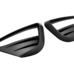 Matte Carbon ABS Front Fog Lamp Aero Trim Covers for Tesla 20-24 Model Y