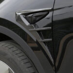 Matte Carbon Side Camera Wolf Teeth Style Trim Covers for Tesla 20-23.6 Model Y - Image 3