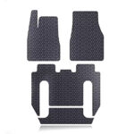 Black TPE Rubber Floor Mats w/o Center Console for Tesla 17-20 Model X 6 Seats