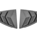 Matte Carbon Rear Side Window Shades Blinds Covers for Tesla 17-23 Model 3