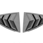 Glossy Carbon ABS Rear Side Corner Window Covers for Tesla 17-23 Model 3