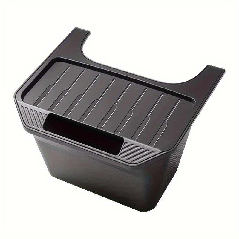 C33500 Black ABS Rear Center Console Storage Box for Tesla 20-24 Model Y - Image 1