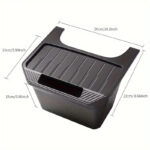 Black ABS Rear Center Console Storage Box for Tesla 20-24 Model Y - Image 2