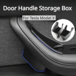 Black ABS Front Door Handle Storage Box for Tesla 22-24 Model X - Image 2