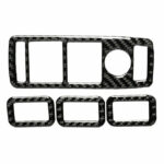 Carbon Fiber Pattern Door Window Switch Panel Trim Decals for Tesla Model X
