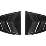 Glossy Black ABS Rear Side Window Shades Blinds Covers for Tesla 17-23 Model 3