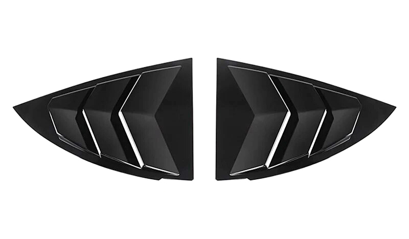 C33531 Glossy Black ABS Rear Side Window Shades Blinds Covers for Tesla 17-23 Model 3 - Image 1