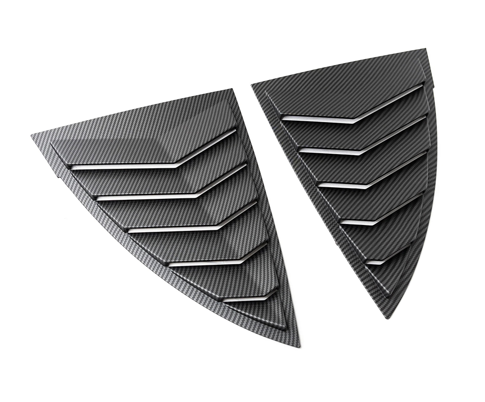 C33539 Matte Carbon ABS Rear Side Window Shades Blinds Covers for Tesla 20-24 Model Y - Image 1