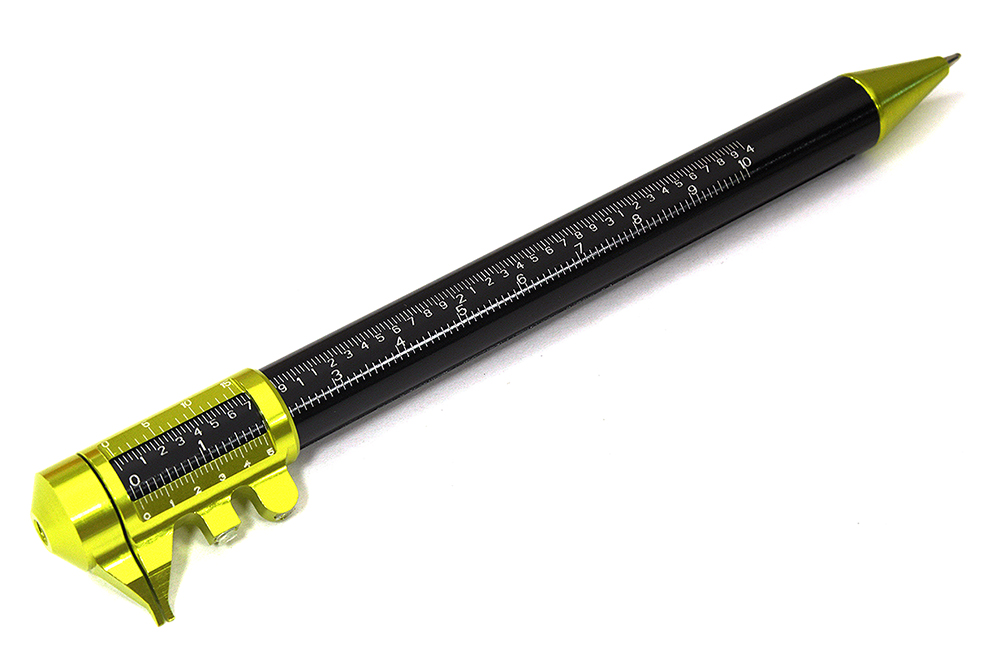 C33571GREEN Multifunction 0-100mm Caliper Roller Ball Pen Machinist Stationery - Image 1