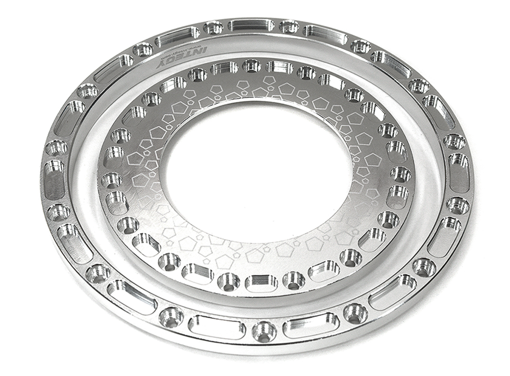 C33574SILVER Alloy Beadlock Rings Inside & Outside (1) for Losi 1/6 Super Baja Rey 2.0 - Image 1