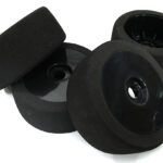 Mounted 44mm Wide 110mm OD Foam Tires with 17mm Hex for On-Road, Black