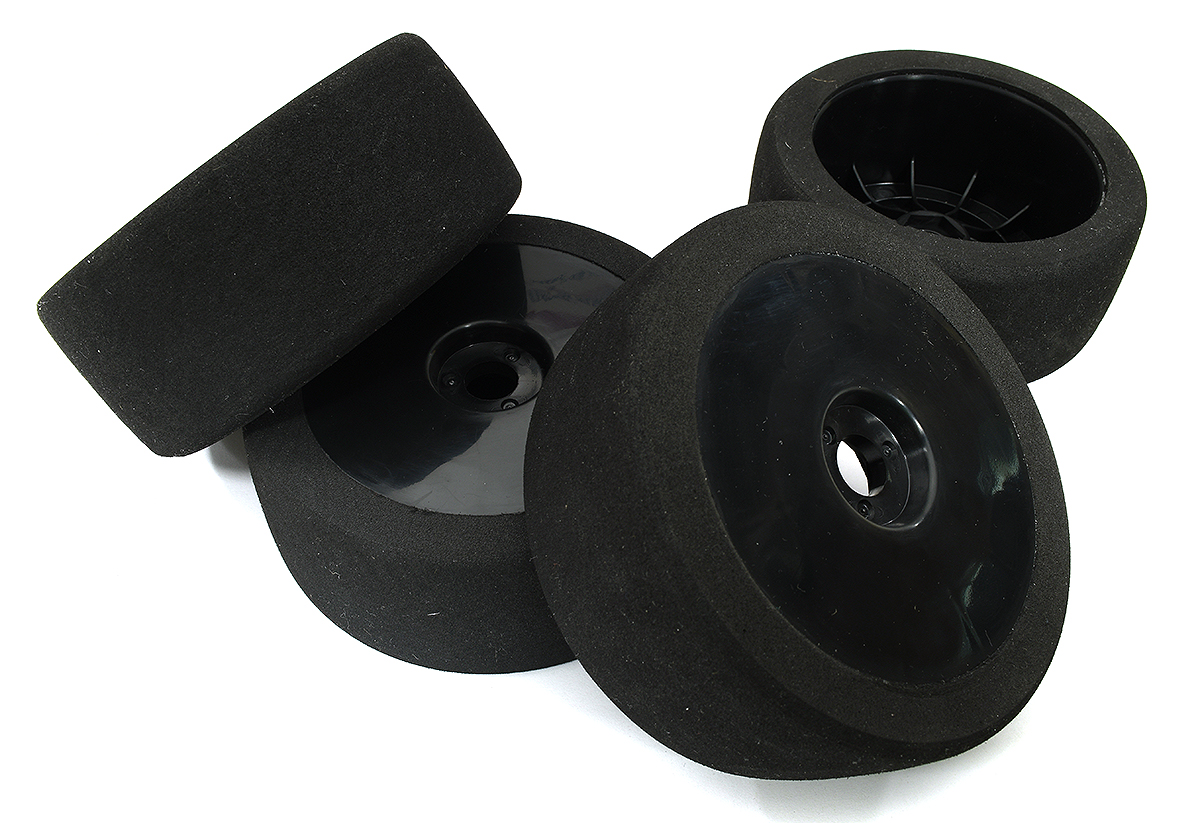 C33582 Mounted 44mm Wide 110mm OD Foam Tires with 17mm Hex for On-Road, Black - Image 1