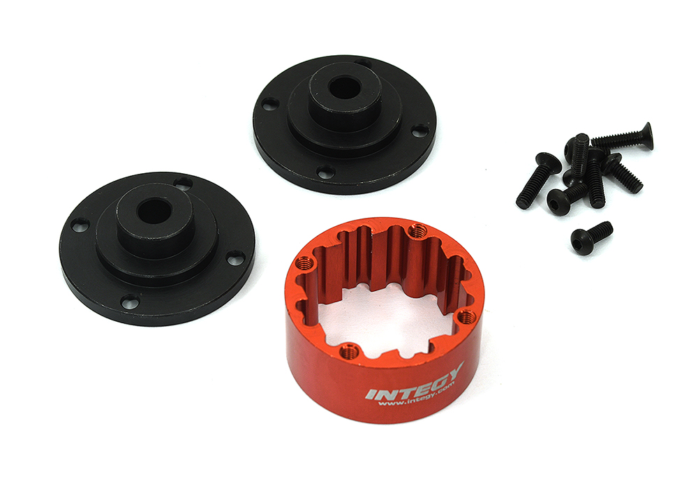 C33583RED Billet Machined Center Differential Case for Losi 1/10 Lasernut U4 Rock Racer - Image 1