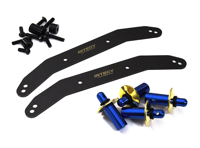 C33588BLUE F&R Body Posts Set for Traxxas 1/10 4X4 EHD & VXHD Shock Towers - Image 1