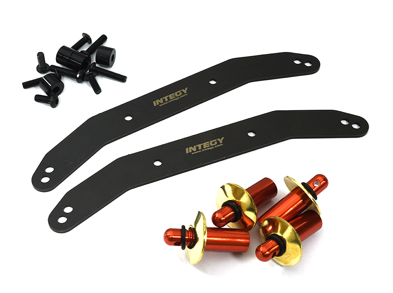 C33588RED F&R Body Posts Set for Traxxas 1/10 4X4 EHD & VXHD Shock Towers - Image 1