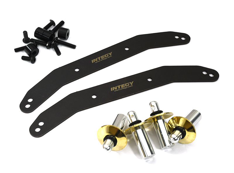 C33588SILVER F&R Body Posts Set for Traxxas 1/10 4X4 EHD & VXHD Shock Towers - Image 1