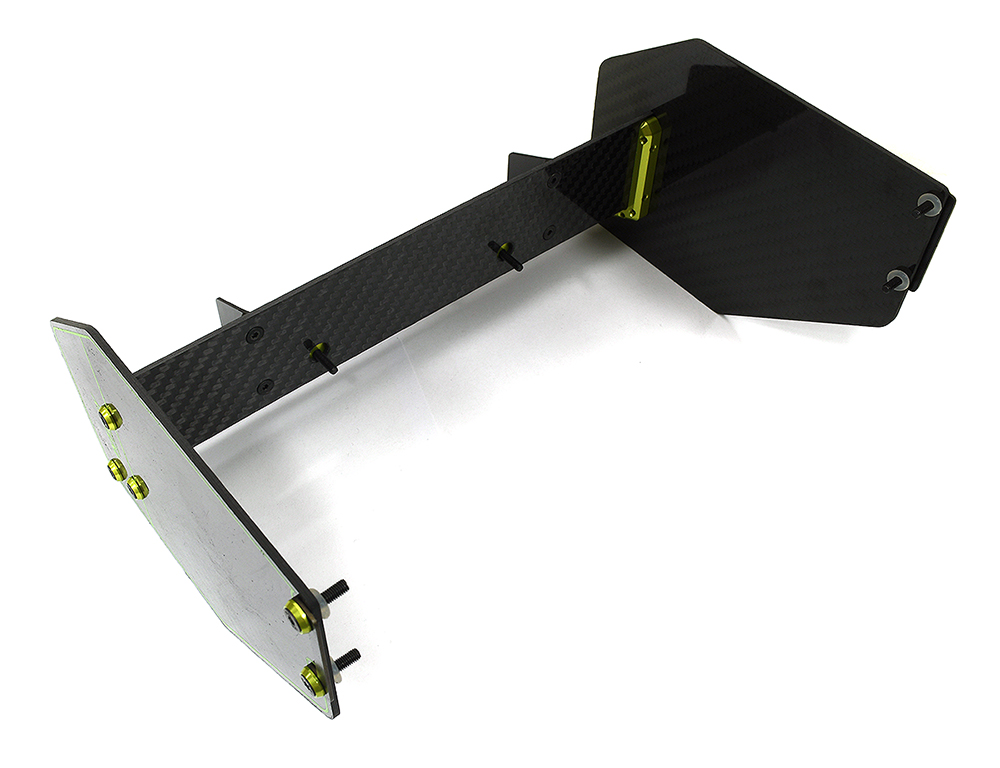 C33589GREEN Carbon Fiber Rear Aero Wing Kit for Arrma 1/7 Limitless ARA320525 ARA320526 - Image 1