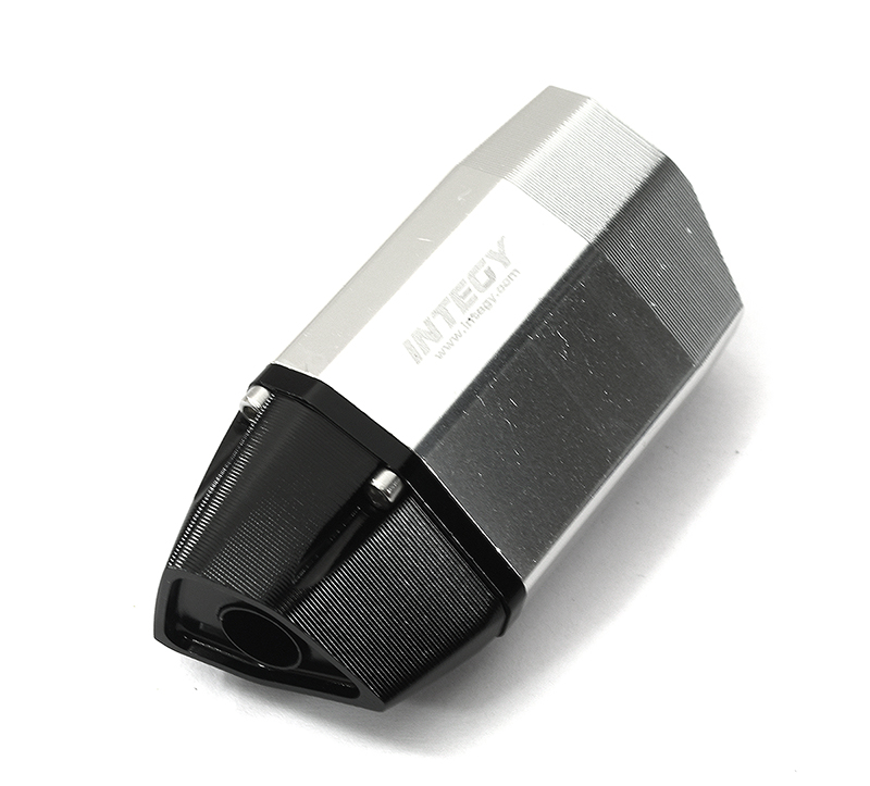 C33596SILVER Realistic Exhaust Pipe for Losi 1/4 Promoto-MX Motorcycle - Image 1