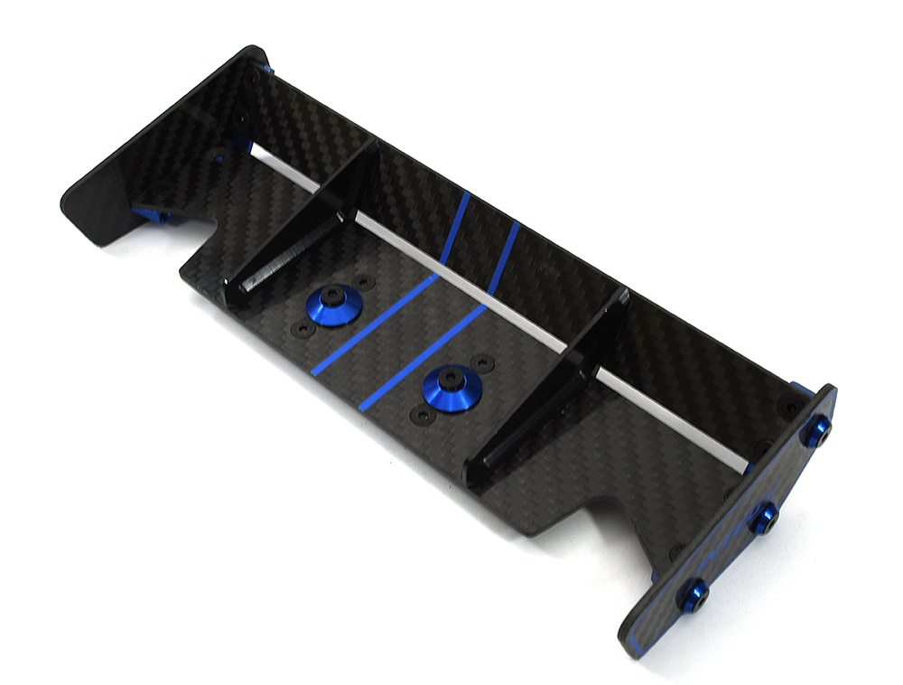 C33605BLUE Carbon Fiber Rear Aero Wing Kit for Arrma 1/8 Outcast 6S BLX AR480006 - Image 1