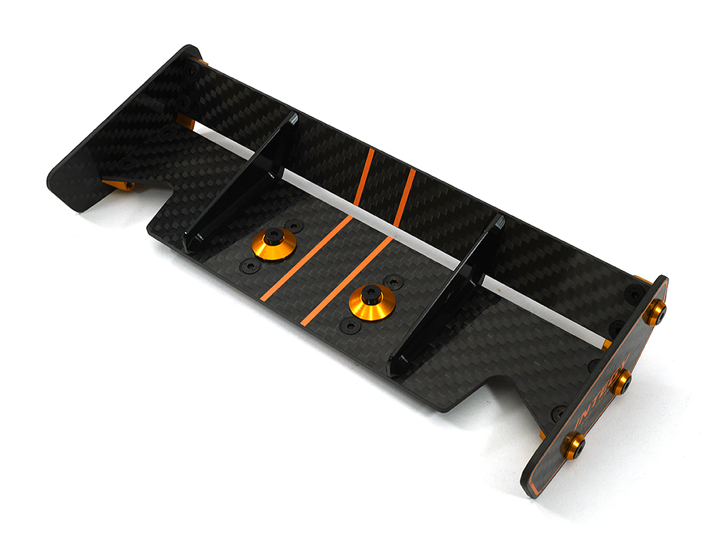 C33605ORANGE Carbon Fiber Rear Aero Wing Kit for Arrma 1/8 Outcast 6S BLX AR480006 - Image 1