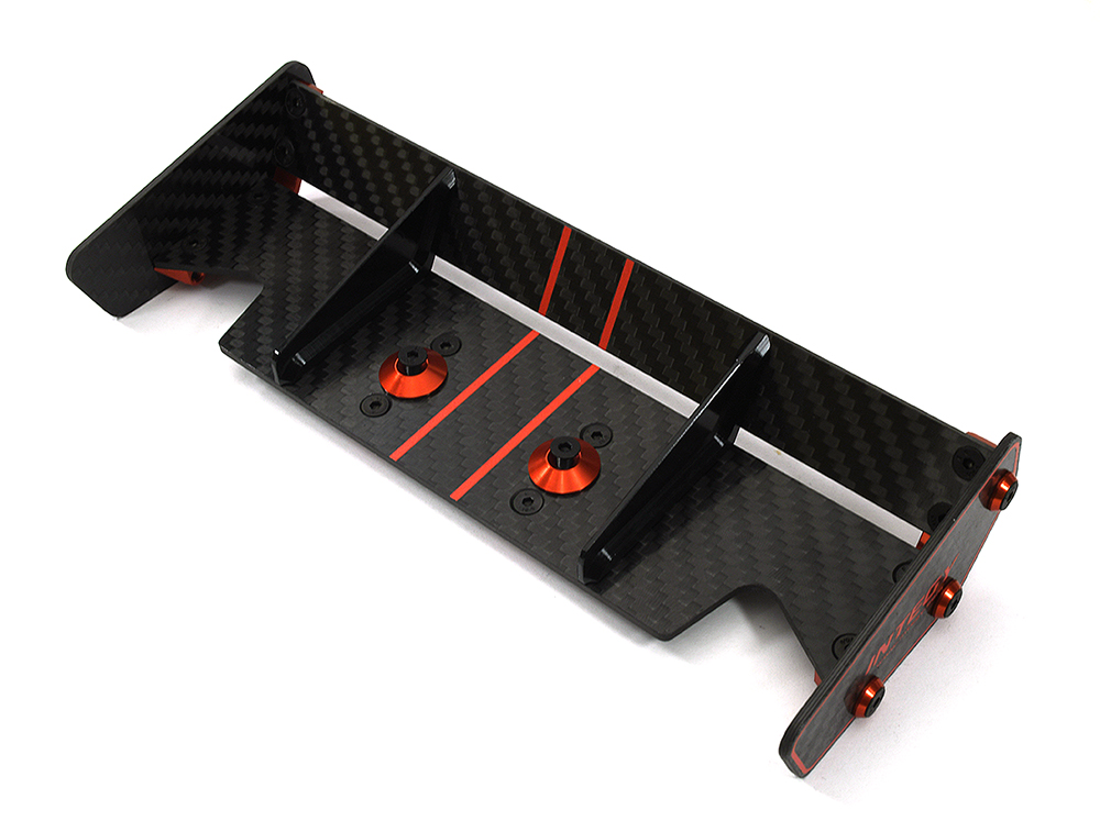 C33605RED Carbon Fiber Rear Aero Wing Kit for Arrma 1/8 Outcast 6S BLX AR480006 - Image 1