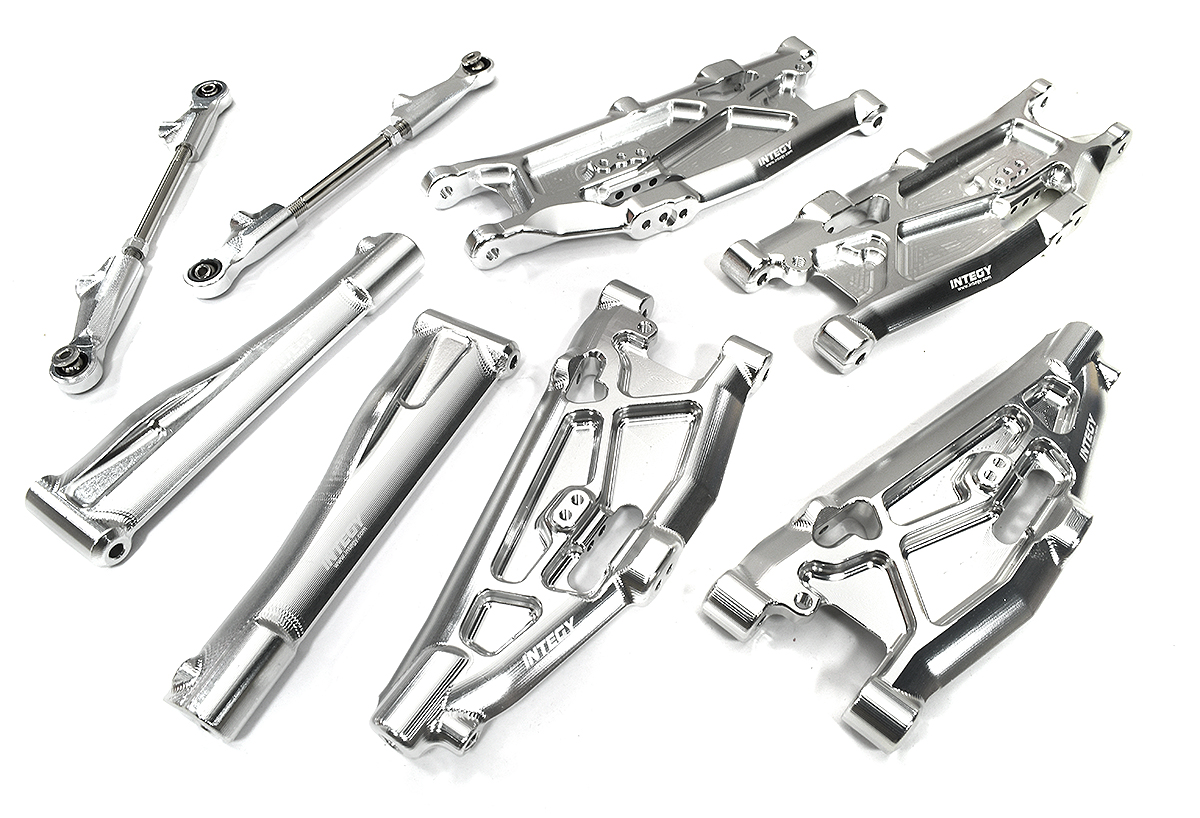 C33611SILVER Billet Machined Suspension Conversion Kit for Arrma 1/8 Kraton 6S BLX V5 - Image 1