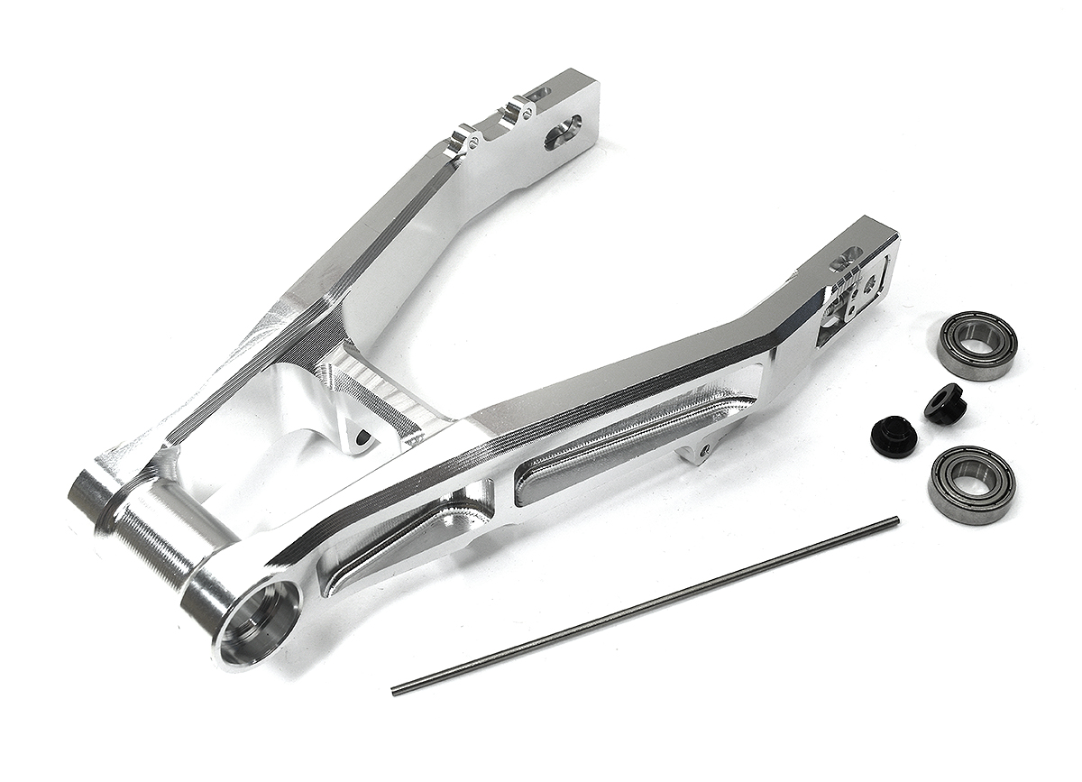 C33612SILVER Billet Machined Rear Swing Arm for Losi 1/4 Promoto-MX Motorcycle - Image 1