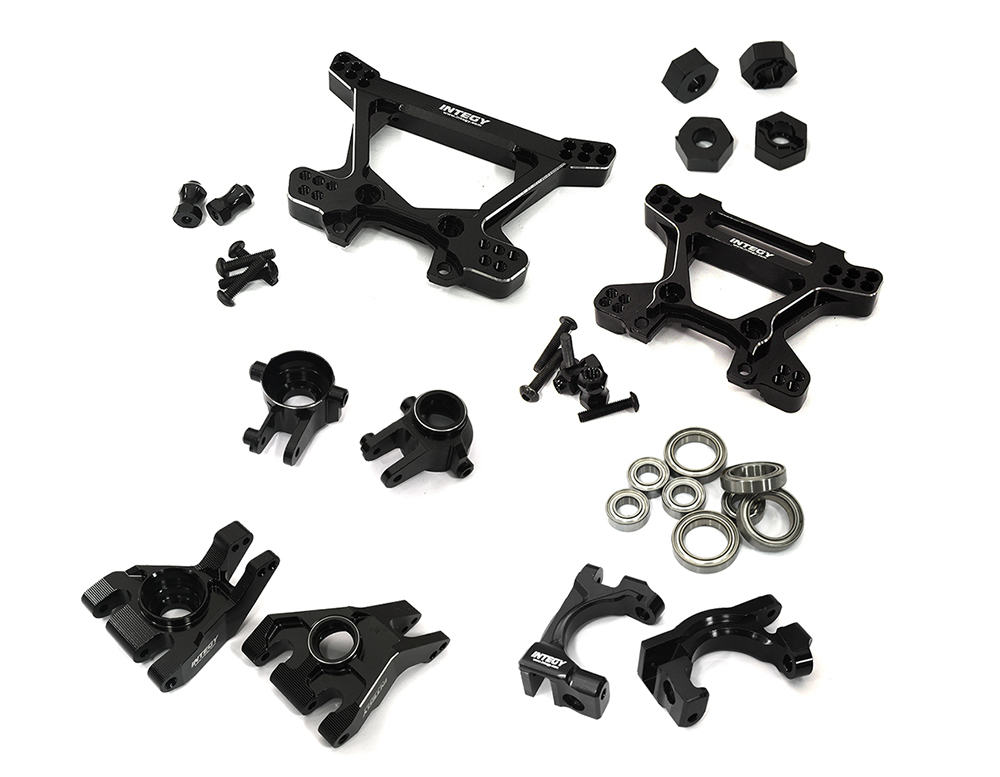 C33619BLACK VXHD Alloy Conversion Kit for Stampede 4X4, Rustler 4X4 & Slash 4X4(w/6mm Axles) - Image 1